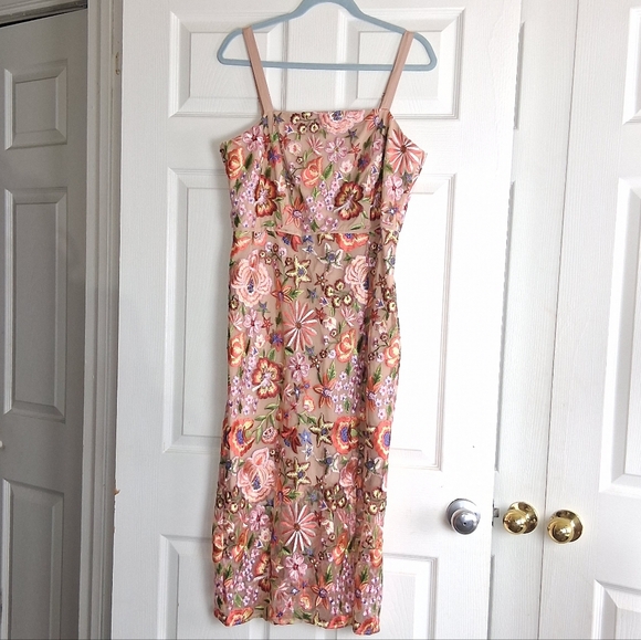 Sam Edelman Floral Embriodered Midi Dress - Picture 5 of 9